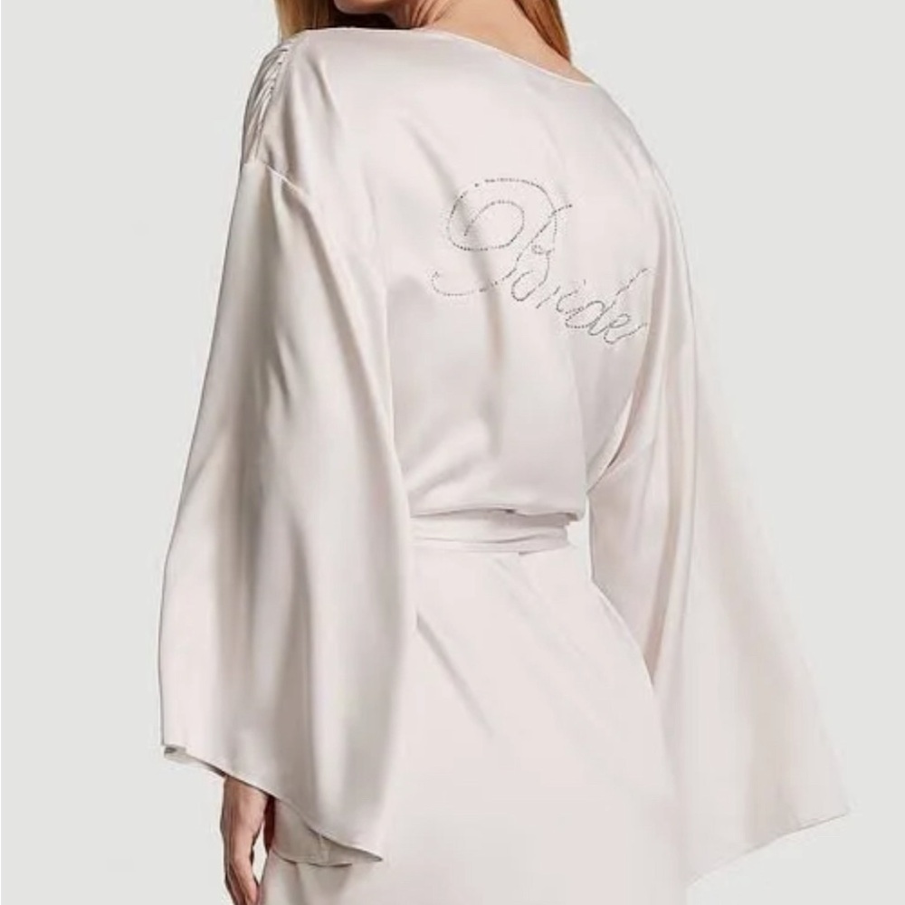 Satin White Bridal Robe